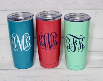 Insulated Tumbler - Monogram Tumbler - Personalized Insulated Cup - Bridal Party Gift - Teacher Gift - Monogram Gift - Mothers Day Gift