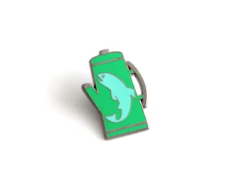 There was a Fish in the Percolator Lapel Pin - 1.25" hard enamel, Twin Peaks inspired