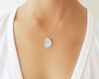 Aqua Druzy Necklace - Druzy Necklace - Druzy Jewelry