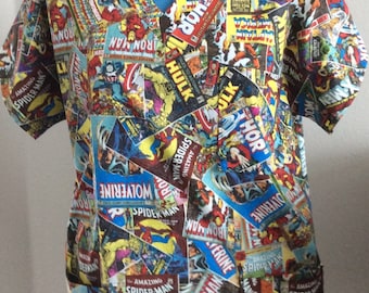 comic button up shirt