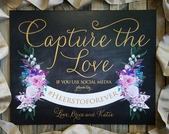 personalized Instagram wedding sign, custom wedding hashtag sign, if you instagram help us capture the love, wedding reception decor, social