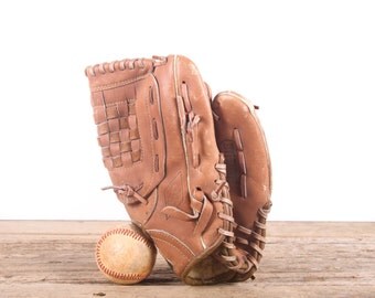 Old Vintage Leather Baseball Glove / Winner's Choice Baseball Glove / Antique Baseball Glove / Old Glove Antique Mitt / Baseball Decor