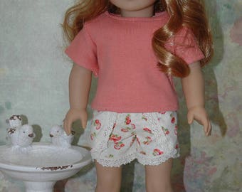american, made, girl, doll, for 18 inch doll, tee shirt, shorts