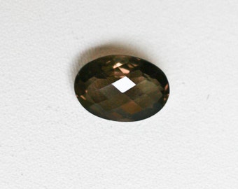Large Faceted Smokey Quartz Gemstone (Undrilled)