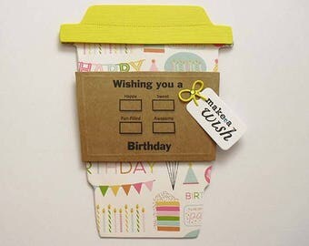 Latte BIRTHDAY Gift Card Holder