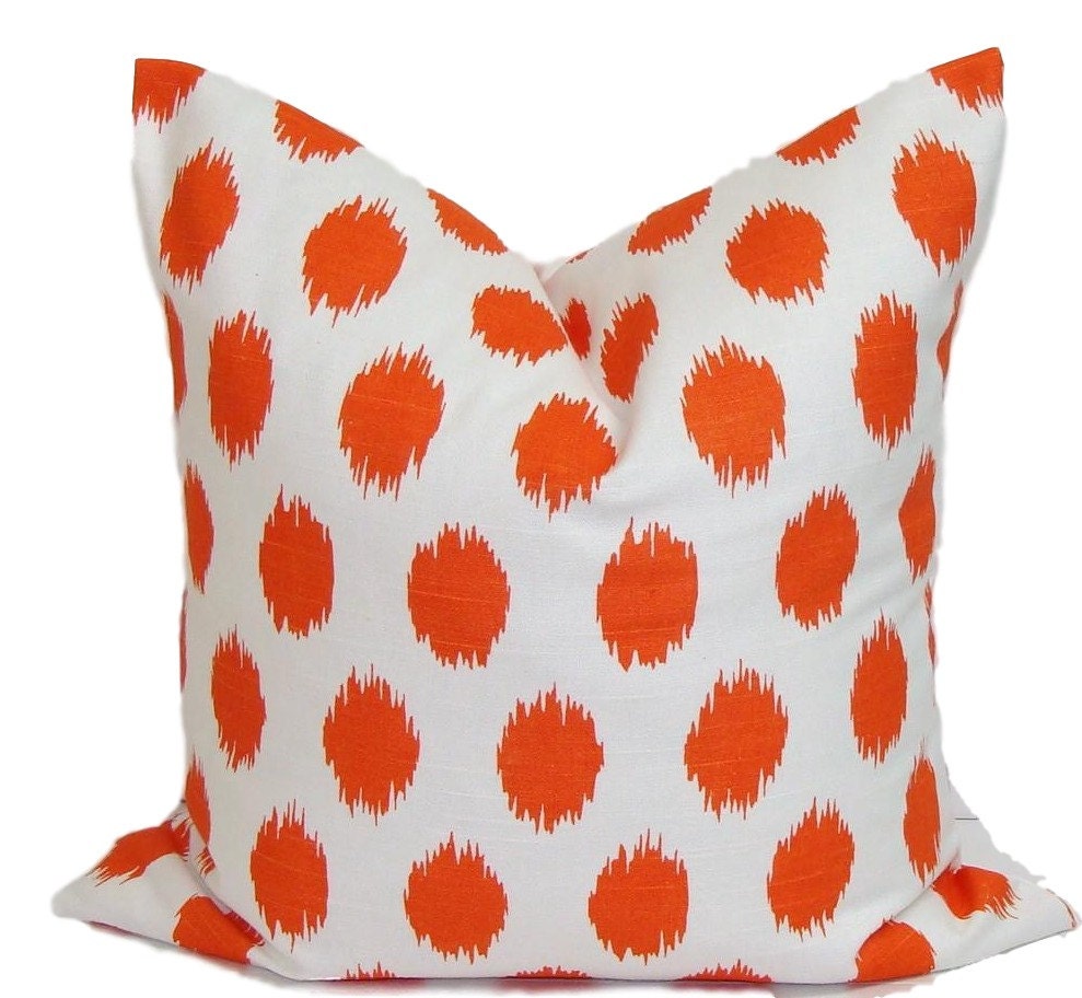 ORANGE PILLOW SALE.18x18 inch.Decorative Pillow Cover.Orange