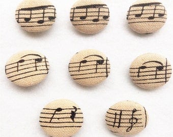 Fabric Cover Button Music Button Sewing Button Small Button 15mm 22mm Button Supplier