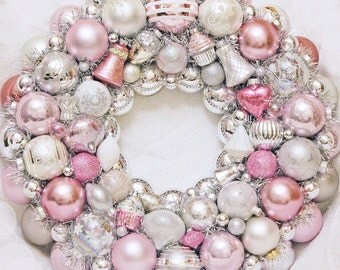 Ornament Wreath, Pink wreath, Valentine Wreath