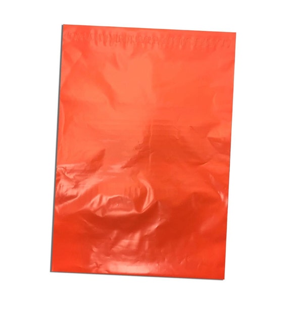 10" x 13" Orange FLAT POLY Mailers, Adhesive Self Sealing ...