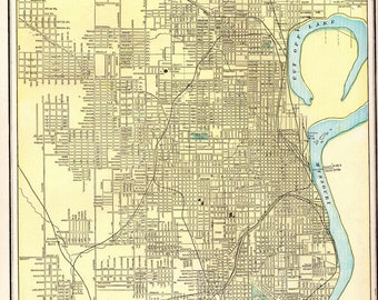 Antique omaha map | Etsy