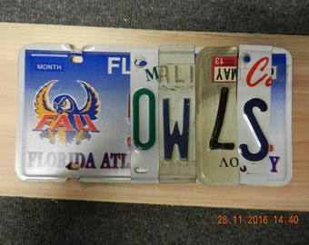 FAU Owls License plate sign (Made to Order)