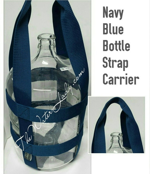 5 Gallon Navy Blue water bottle STRAP by TheWaterLadyCreated