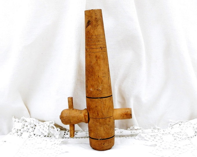 Large Antique French Wine / Cider Barrel Wooden Tap, French Country Decor, Rustic, Primitive, Home, Decor, Chateau, Brocante, France, Vine