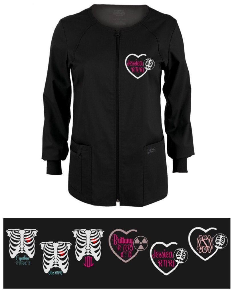 Radiology Tech Scrub Jacket Cherokee Zip Up