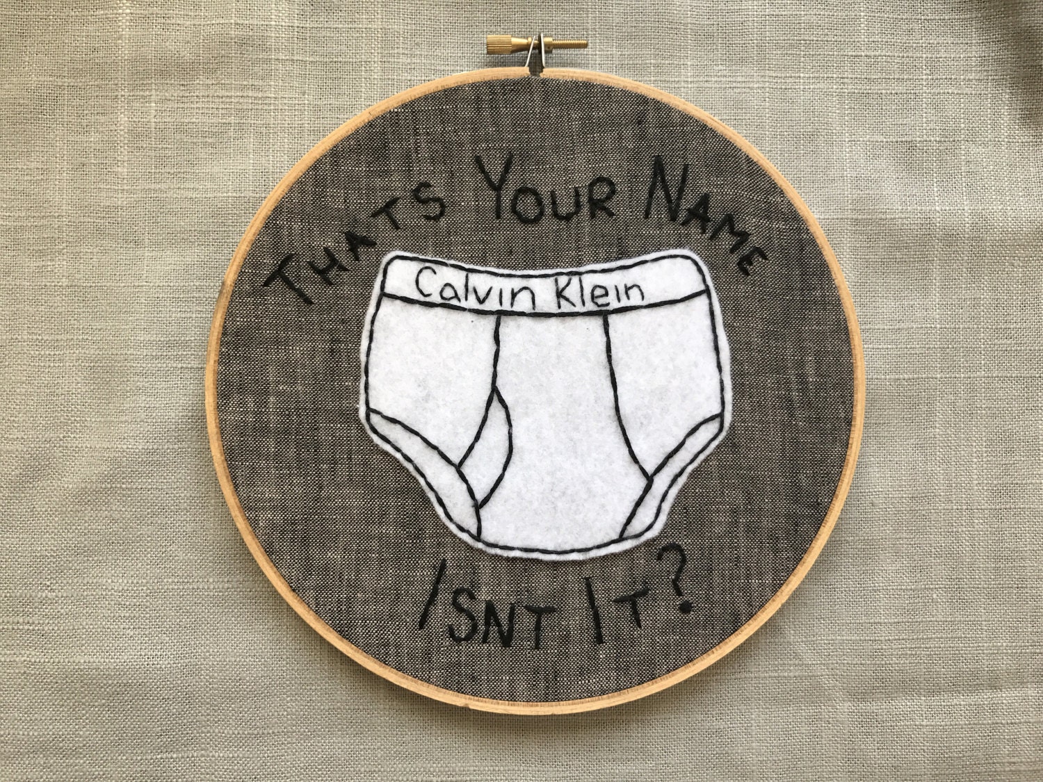 Back to the Future Calvin Klein Underwear Needlepoint
