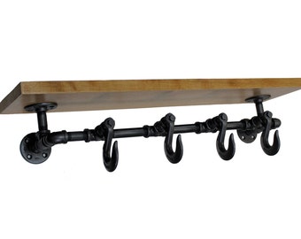 Clevis Hook Coat Rack Shelf
