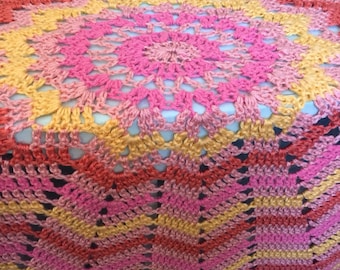 Round crochet afghan Etsy