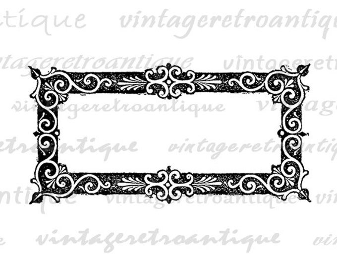 Printable Graphic Ornate Frame Image Border Antique Download Elegant Digital Vintage Clip Art Jpg Png Eps HQ 300dpi No.747