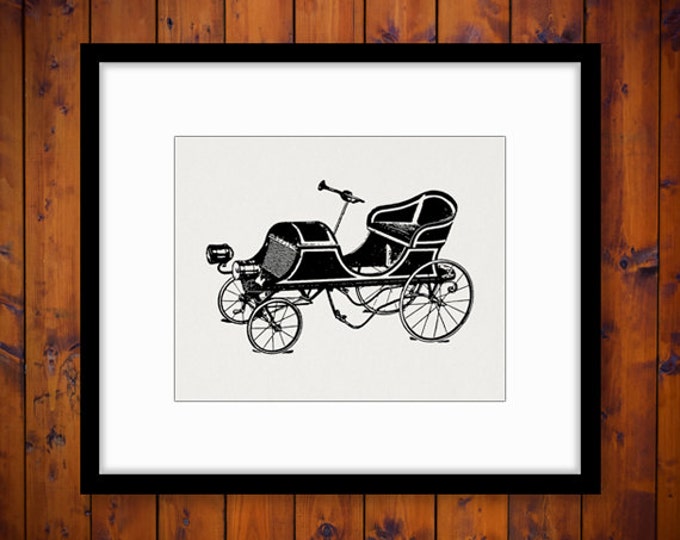 Printable Antique Car Old Fashioned Automobile Graphic Download Image Digital Vintage Clip Art Jpg Png Eps HQ 300dpi No.1865