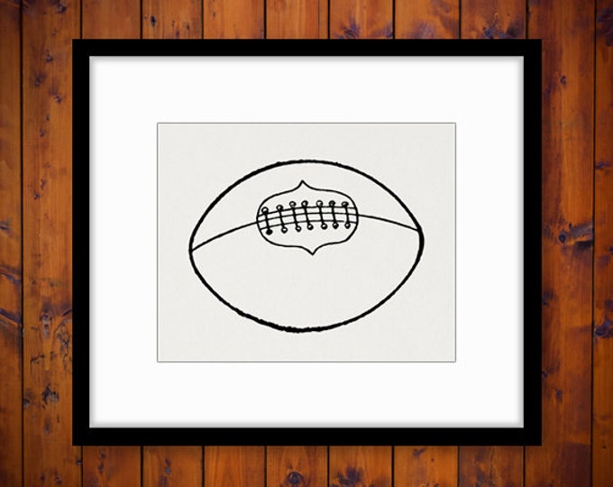 Digital Printable Rugby Ball Download Graphic Image Artwork Vintage Clip Art Jpg Png Eps HQ 300dpi No.3882