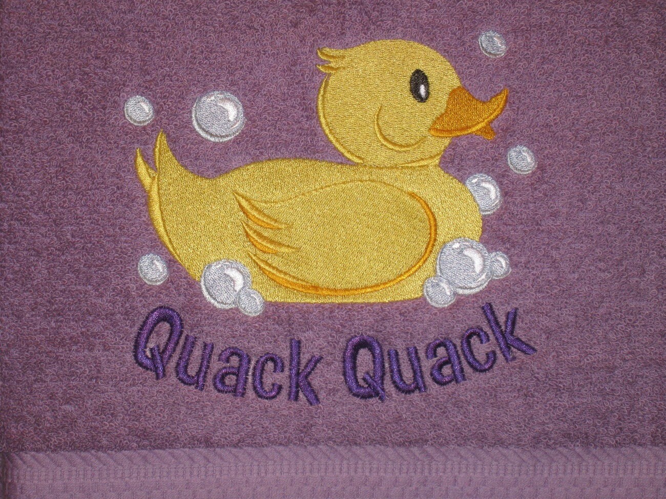 YELLOW DUCK Bath Towel Bath Time Fun Duck by SayItInStitches777