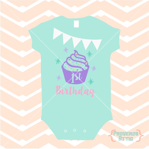 Download 1ST BIRTHDAY girl baby onesie t-shirt screenprint banner ...