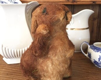 Vintage Bunny, Toy Rabbit, Easter Rabbit, Easter Decoration, Brown Vintage Rabbit, Holiday Decoration