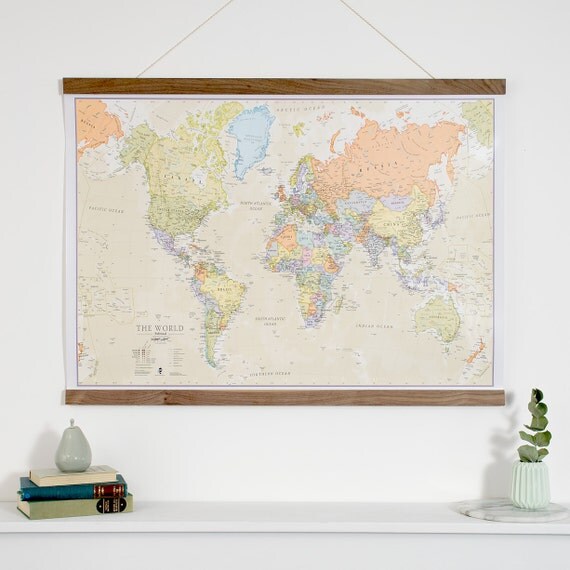 Classic World Map home decor living room bedroom wall