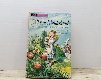 Alice in Wonderland, Companion Library, Lewis Carroll, Through the looking glass, 1963, vintage kids book