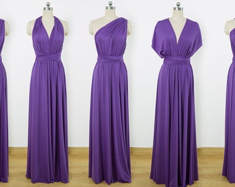 Purple Maxi Infinity Dress, Convertible Bridesmaid Dress, cheap prom dress, Evening Dress,Multiway Dress, Wrap Dress, formal Dress