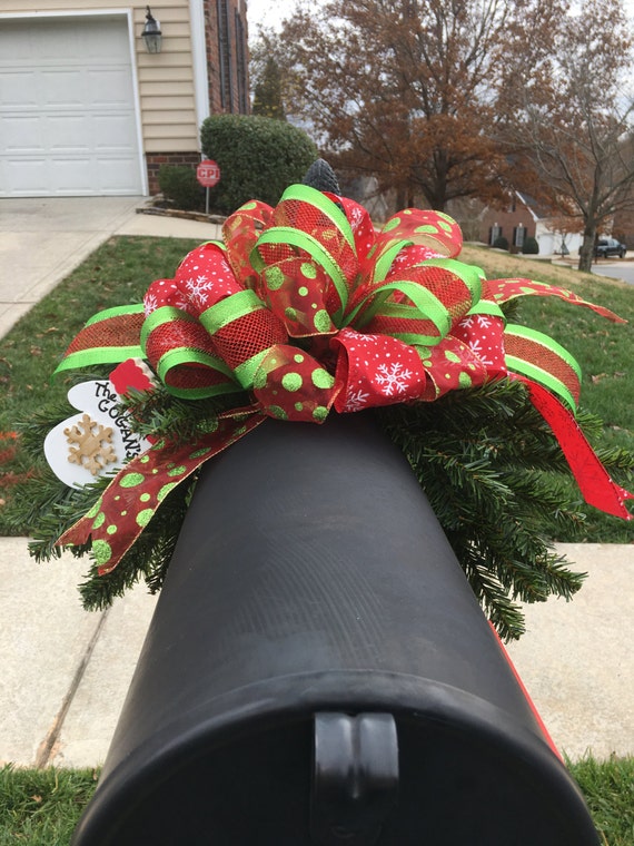 Mailbox Christmas Swag Christmas Garland Swag for by SnappyPea