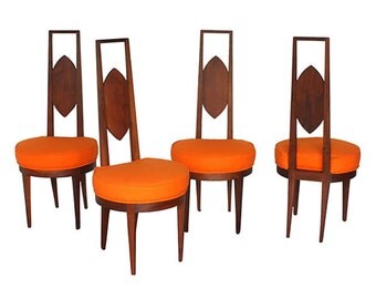 Mid-Century Modern Dining Chairs, S/4