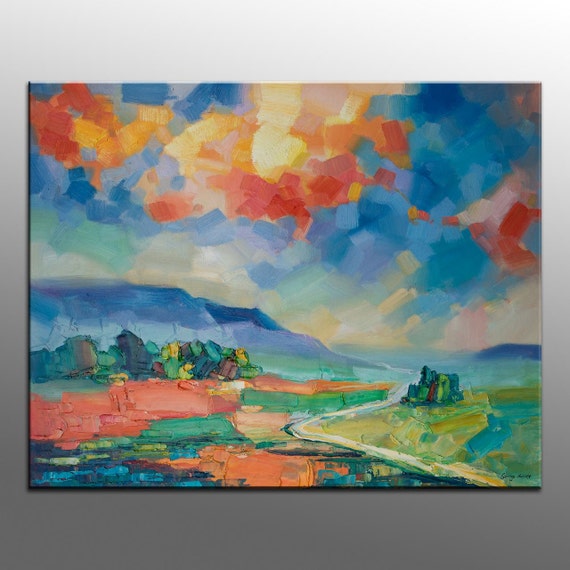 Large Art Canvas Art Oil Painting Landscape by