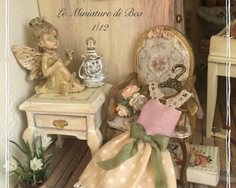 1/12 dress and hanger miniature-dolls house-hand made by Bea