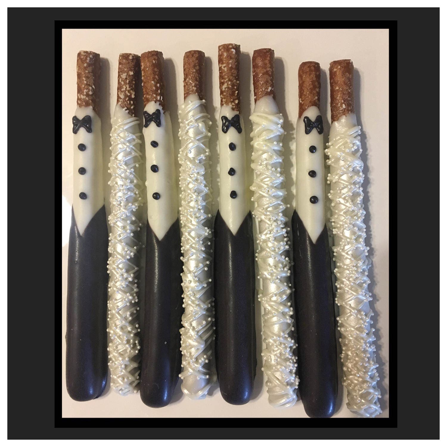 List 90+ Images bride and groom chocolate covered pretzel rods Superb