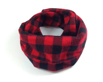 Buffalo Plaid Baby Scarf Baby Plaid Scarf Buffalo Check Baby Scarf Plaid Toddler Scarf Lumberjack Baby Scarf Red Plaid Baby Scarf