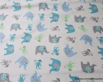 Flannel Fabric - Adventure Tossed Boy - 1 yard - 100% Cotton Flannel
