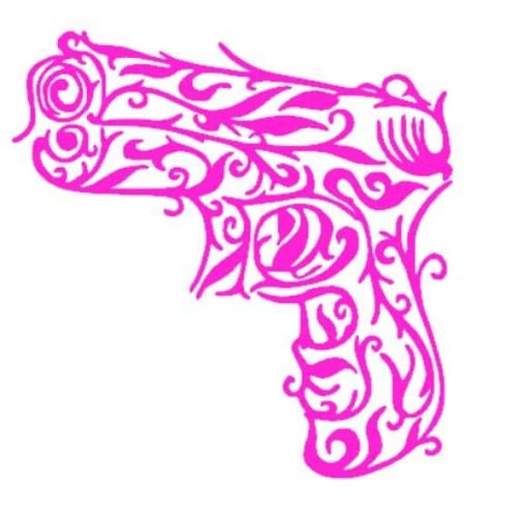 Download Pink pistol decal sticker for car truck laptop yeti