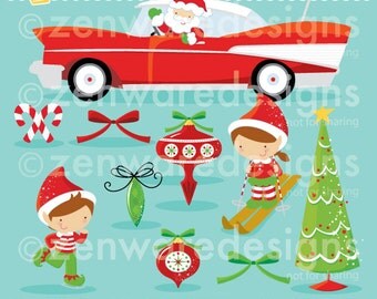 Retro Christmas Clipart