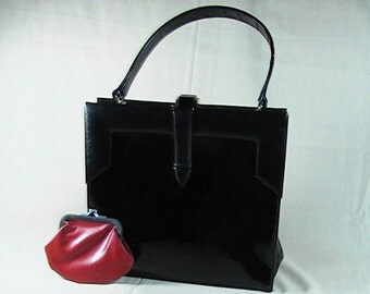 Vintage 50's Viki Original Designer Purse with Coin Purse, Classic Handbag, Mid Century Handbag