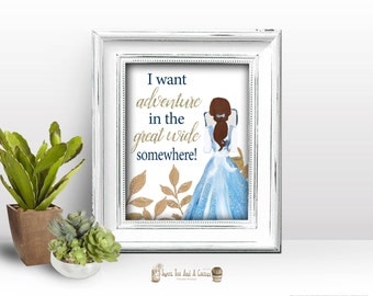 Beauty and the Beast Belle Adventure Quote Wall Art Printable Home Decor Instant Download Princess Fairytale Wedding Shower Nursery