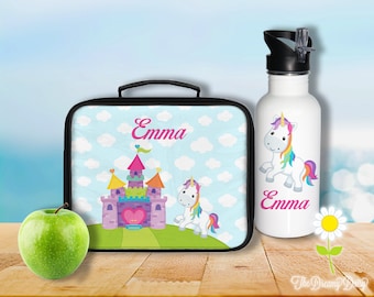 Quest Neoprene Lunch Bag - Unicorn & Water Bottle main image 0