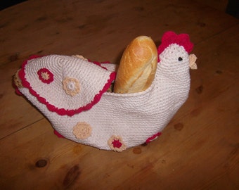 Crocheted bread basket / egg basket