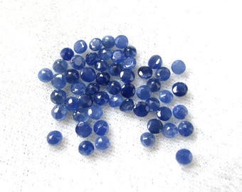 3mm Round Cut 50 pcs BLUE SAPPHIRE 100% Natural genuine Round Faceted Gemstone