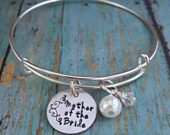 Mother of the Bride - Mother of the Bride Bracelet - Wedding Jewelry - Mother of the Bride Gift - Wedding Party - Gift for Mother - Wedding