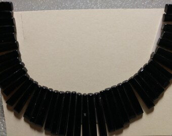 41 Pc. Black Stone Collar - Cleopatra Style Center piece (2044023A)