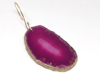Agate Ornament // pink agate slice ornament, agate sun catcher, stone ornament, geode ornament, crystal ornament, christmas gift under 10