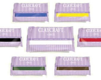 Air drying lightweight polymer clay ClayCraft by Deco Different Colours