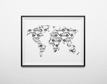 Off Road Worldmap Landrover Defender 90 Download