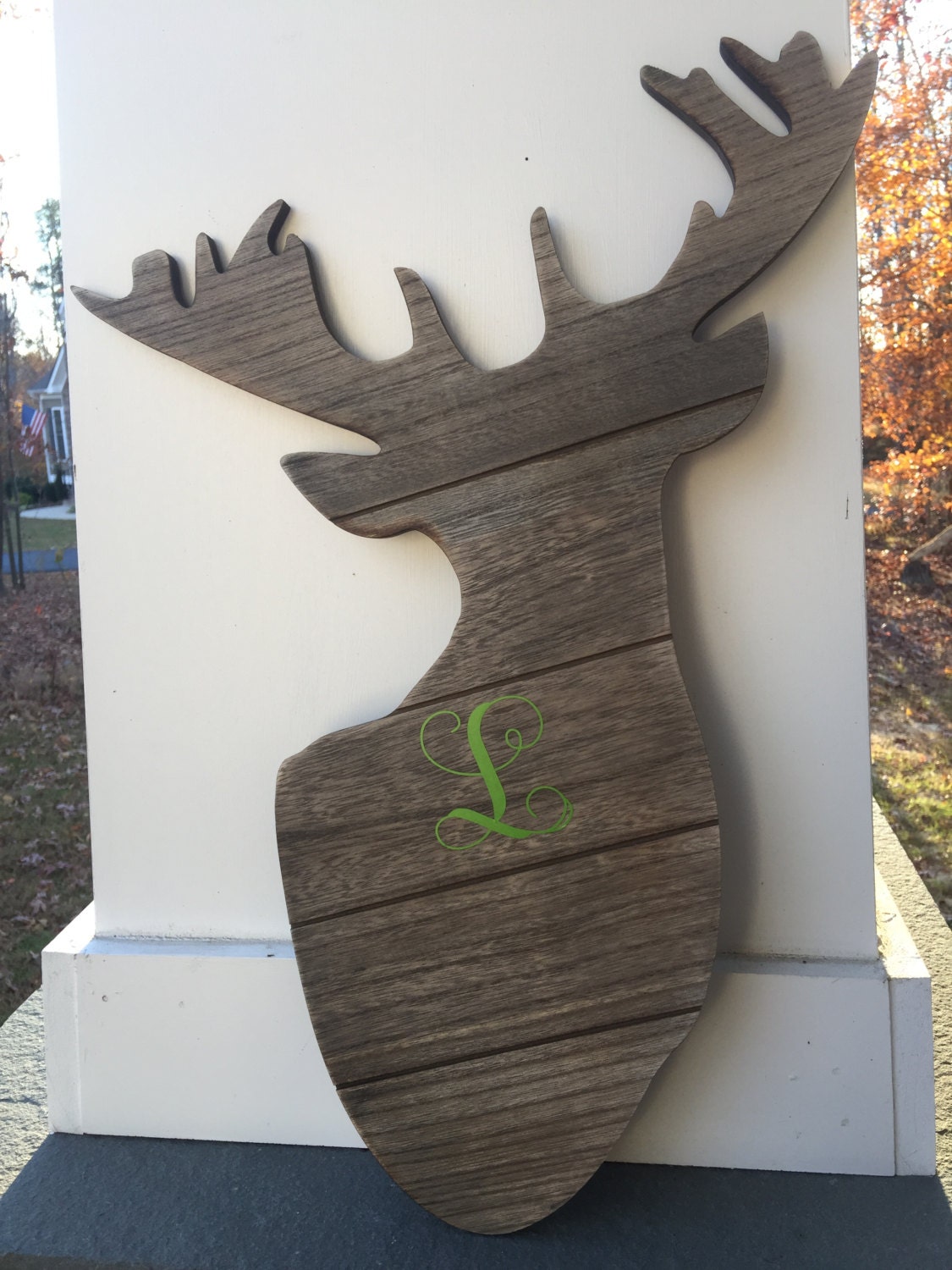 Deer/ Wall Decor/ Brown Deer / Personalized Deer/ Monogram